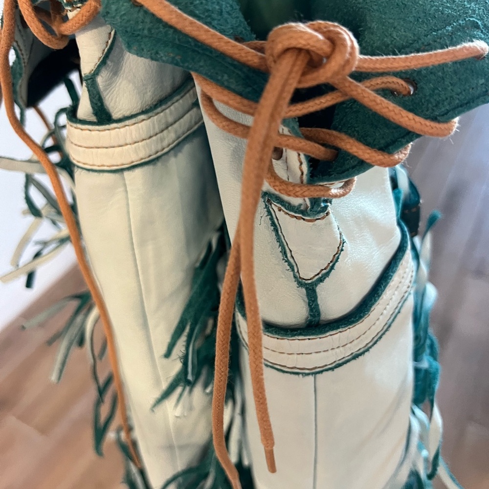 El Vaquero Drifter Tall Mocc Boots Size in blue sz 39 - Picture 7 of 7